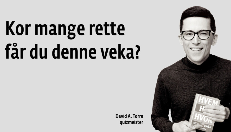 Quiz veke 15 David A. Tørre
Hint for hint
quiz