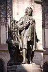 Statuen av Johann Sebastian Bach (1685–1750) utanfor Thomaskyrkja i Leipzig.