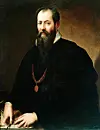Giorgio Vasari (1511–1574) på høgda av karrieren som hoffkunstnar og kunstintendant for hertugdømet Firenze. Sjølvportrett i Galleria degli Uffizi.