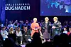 Finansminister Siv Jensen, statsminister Erna solberg og kulturminister Trine Skei Grande opnar oppstartskonferansen for Inkluderingsdugnaden, eit felles samfunnsoppdrag for å få fleire i arbeid.