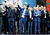 Dei høgrepopulistiske nasjonalistpartia, her representert ved (f.v.) nederlandske Geert Wilders, italienske Matteo Salvini, franske Marine Le Pen, bulgarske Veselin Mareshki og tsjekkiske Tomio Okamura, har gått frå ein femdel til ein firedel av representantane i EU-parlamentet.