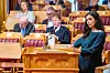 Hadia Tajik (Ap) i den munnlege spørjetimen på Stortinget onsdag i førre veke.