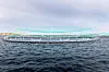 Eit oppdrettsanlegg til havs i Frohavet på trøndelagskysten.
