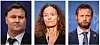 Fungerande assisterande direktør i Helsedirektoratet Espen Nakstad (t.v.), direktør i Folkehelseinstituttet Camilla Stoltenberg og helseminister Bent Høie (H) har stilt opp på tallause pressekonferansar om koronaviruset.