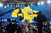 Volodymyr Zelenskyj på ein pressekonferanse i Kyiv i desember 2023. Den ukrainske presidenten vil ikkje late Russland få endre kartet over Ukraina.