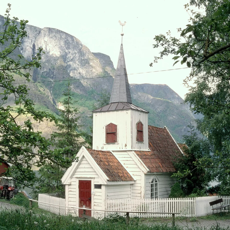 Undredal kyrkje i Aurland. Undredal kyrkje i Aurland.