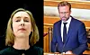 Tidlegare næringsminister Iselin Nybø (V) og tidlegare kommunal- og moderniseringsminister Nikola Astrup (H).