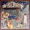 Jesu fødsel. Freskomåleri av italienaren Giotto di Bondone (ca. 1267–1337).