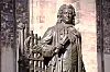 Statuen av Johann Sebastian Bach (1685–1750) framføre Thomaskyrkja i Leipzig.