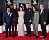 Jason Isbell (nr. 4 f.v.) og bandet The 400 Unit då dei kom til Grammy-utdelinga i år.