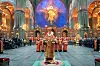 Søndag 8. mai preika patriark Kirill på festen i hovudkyrkja til det russiske militæret, «Katedralen til dei væpna styrkane». Sjølve katedralen er knapt til å tru. Han kan minne om både introen til Game of Thrones og scener frå Mordor i Ringenes herre.