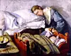 Christian Krohg: «Sovende mor med barn».