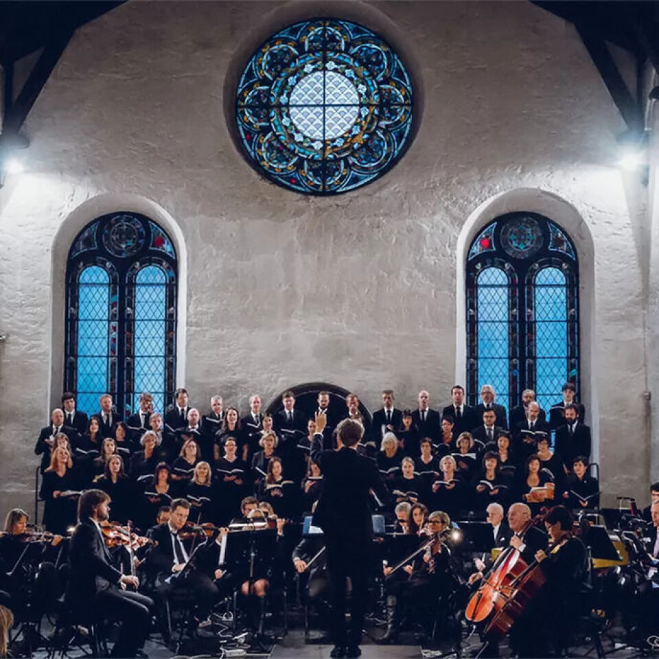 Collegium Mûsicûms kor og orkester i Korskirken i Bergen. Collegium Mûsicûms kor og orkester i Korskirken i Bergen.