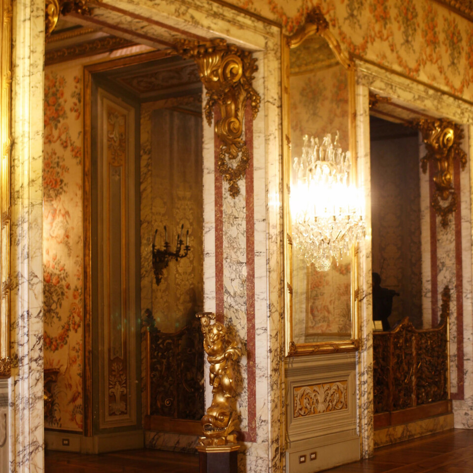 Frå musikksalen i Doria Pamphilj-palasset i Roma. Frå musikksalen i Doria Pamphilj-palasset i Roma.