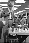 Bobby Fischer og William Lombardy (til høgre) i 1960.