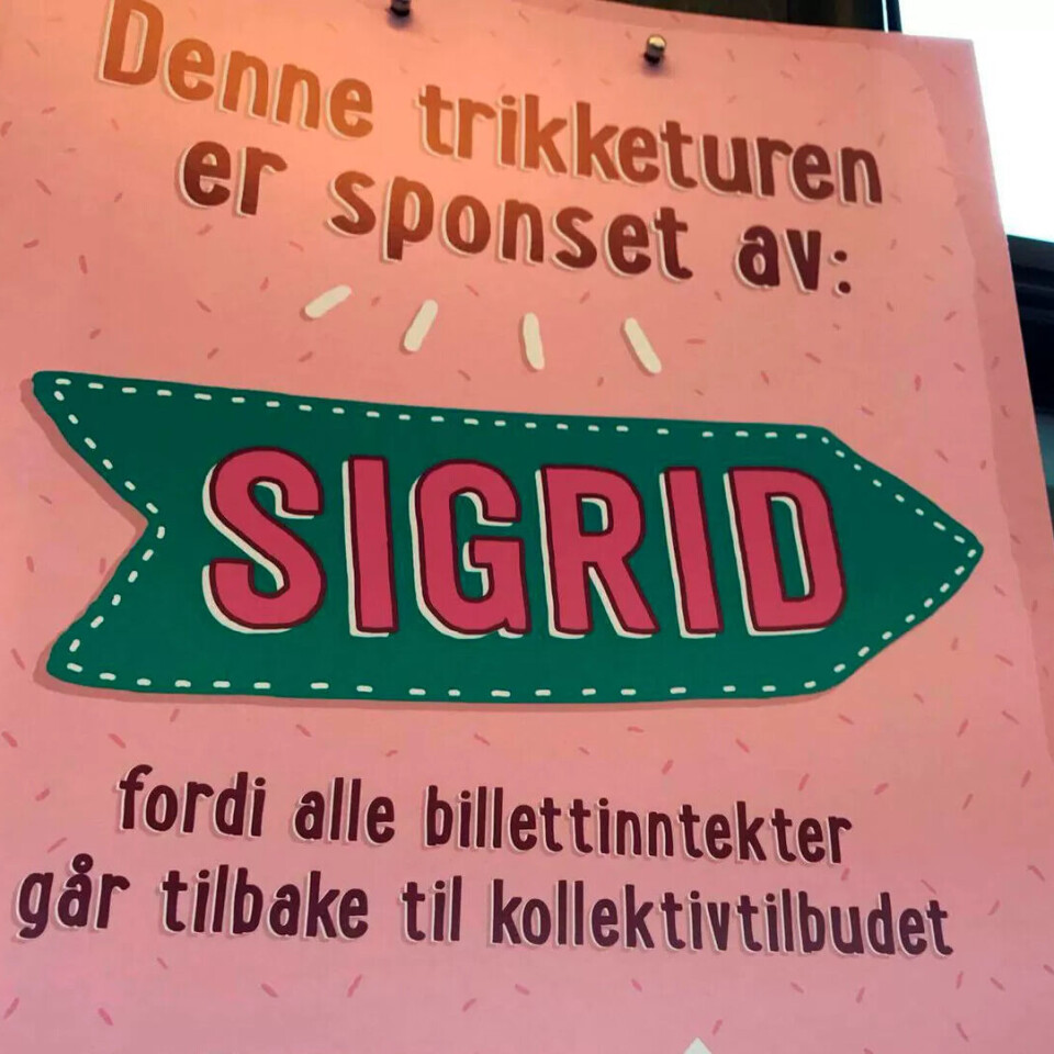 Sponsa av SigridDet verkar som om Ruter (det lokale kollektivtransportselskapet i Oslo) har høyrt bønene mine, og skreddarsydd ein reklame berre til meg. Ja, her føler eg med verkeleg representert. Men eg er ikkje så interessert i å sponse trikketuren til