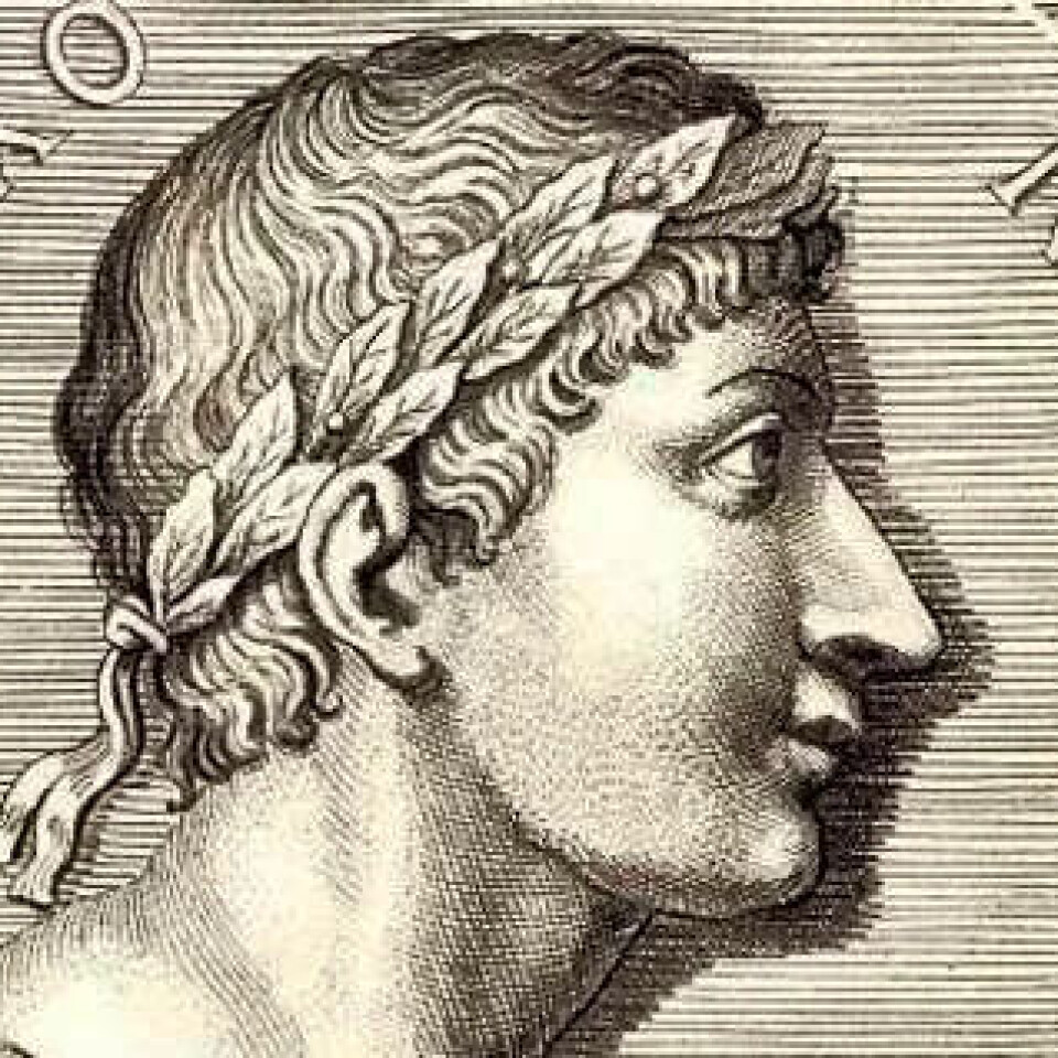 Publius Ovidius Naso (43 f.Kr.–17 e.Kr.) portrettert på eit barokt koparstikk. Publius Ovidius Naso (43 f.Kr.–17 e.Kr.) portrettert på eit barokt koparstikk.