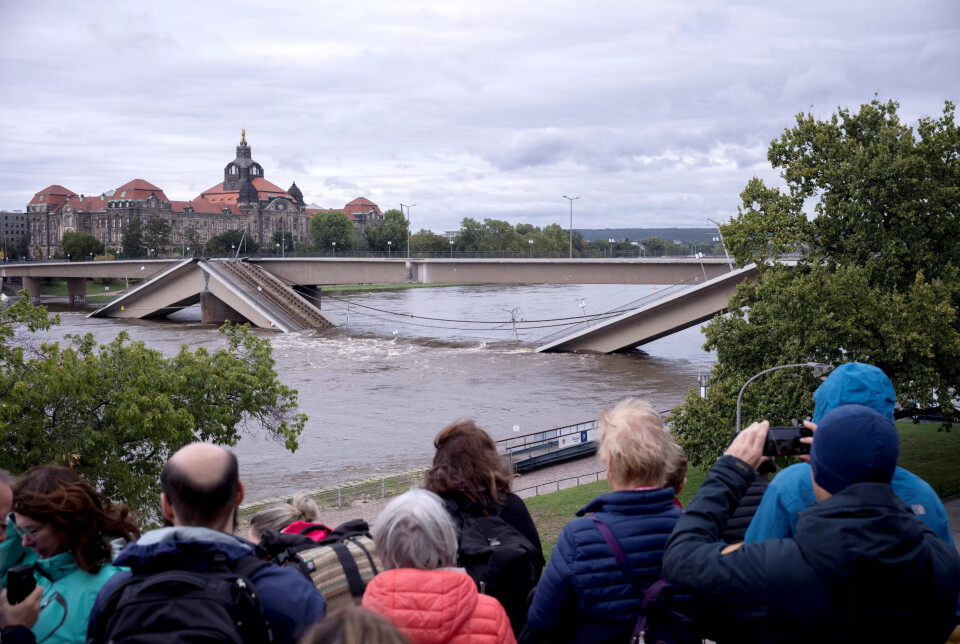 Den 11. september rasa Carolabrücke i Dresden saman. Kvar tiande bru i Tyskland har presserande behov for sanering. Den 11. september rasa Carolabrücke i Dresden saman. Kvar tiande bru i Tyskland har presserande behov for sanering.
