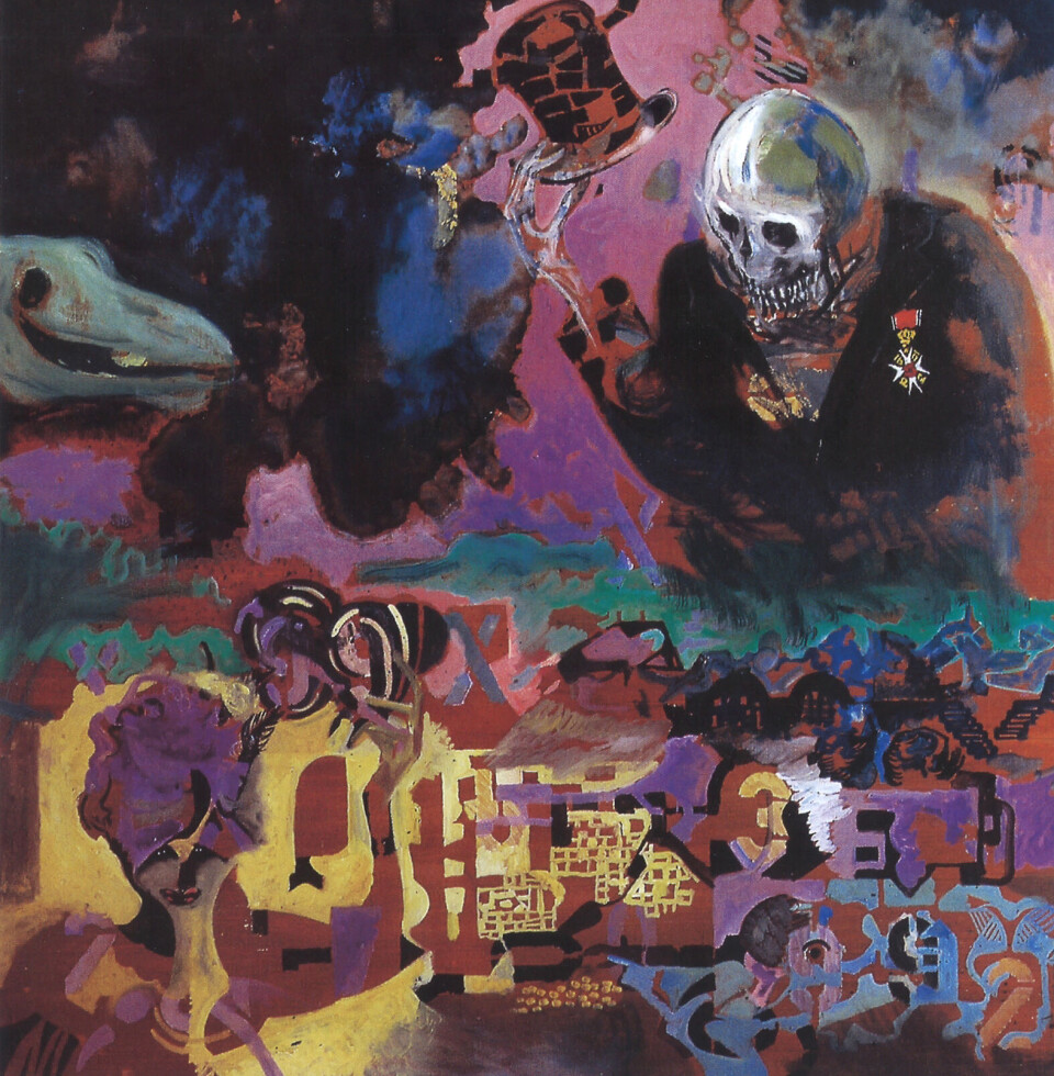 «Selvportrett om femti år», 2001. Privat eige.