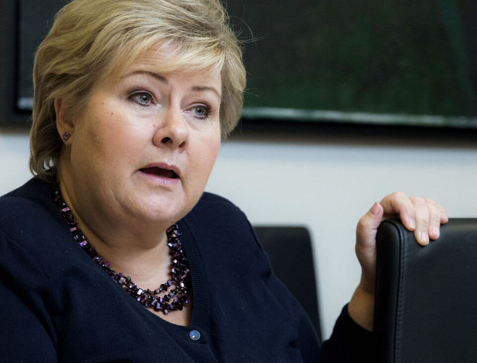 – Eit jordskjelv av ei reform OSLO 20151124.Intervju med statsminister Erna Solberg i forkant av klimatoppmøtet i Paris.Foto: Berit Roald / NTB