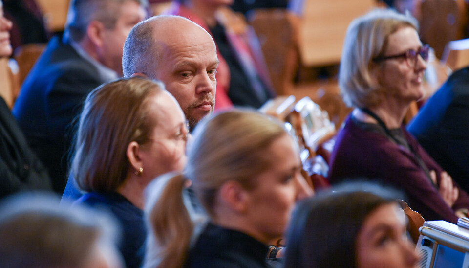 Senterpartileiar Trygve Slagsvold Vedum gjekk ut av regjeringa i protest mot tettare tilknyting til EU. No er han tilbake i stortingsalen. Foto: Rodrigo Freitas / NTB