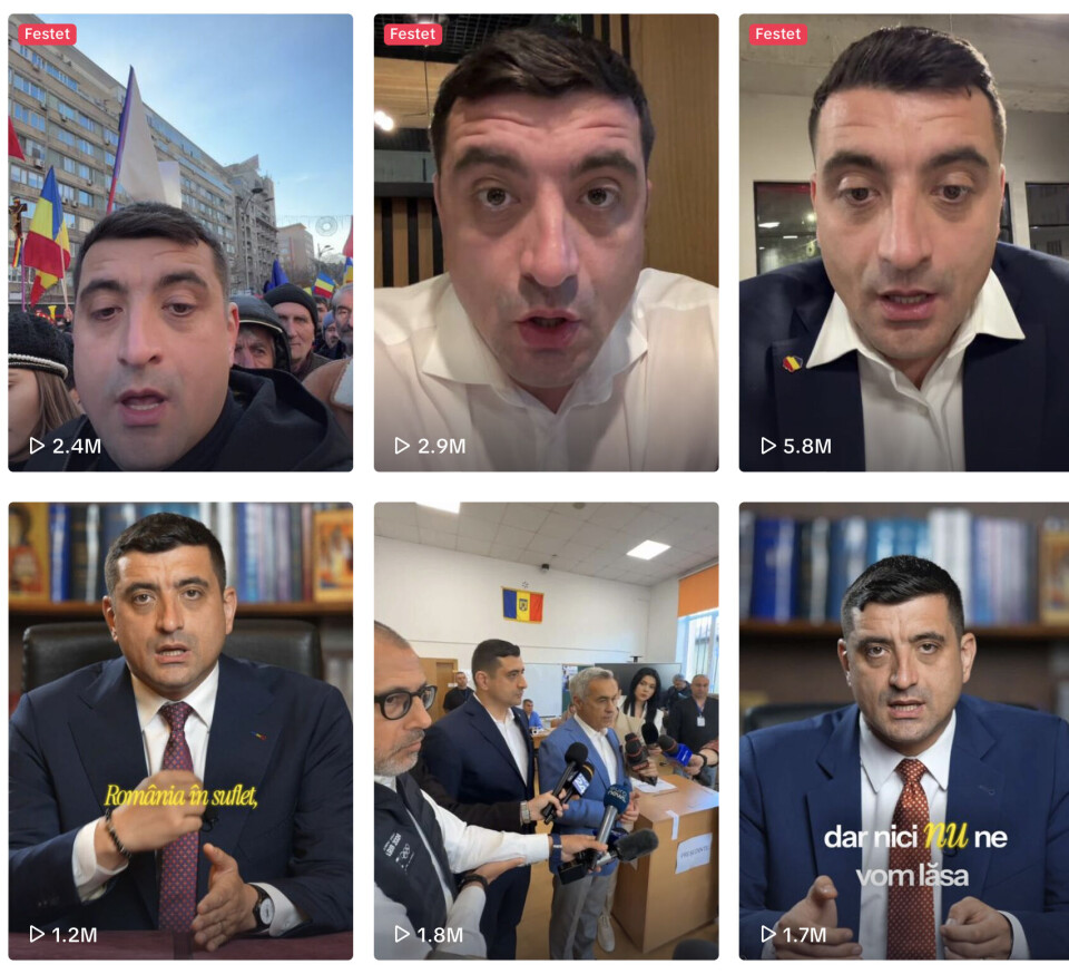 Sosiale medium er sentrale i valkampanjen til George Simion. Videoane hans på TikTok har fått over 30 millionar likes.
