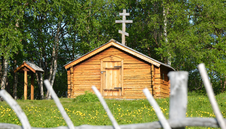 Sankt Georgs kapell, det russiskortodokse gudshuset til skoltesamane i Neiden.