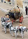 King Charles III and U.S. President Donald Trump sit in the Irish State Coach during the State visit by the President of the United States of America at Windsor Castle on September 17, 2025 in Windsor, England. Chris Jackson/Pool via REUTERS
