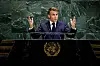 French President Emmanuel Macron addresses the 80th United Nations General Assembly at U.N. headquarters in New York, U.S., September 23, 2025. REUTERS/Eduardo Munoz