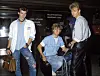 Oslo 1985-08: A-HA Den norske popgruppen 'a-ha' fotografert på Fornebu lufthavn 27. august 1985. Fra v.: Morten Harket, Magne Furuholmen og Paul Waaktaar. Foto: Bjørn Sigurdsøn / NTB