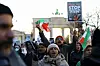 Protesters take part in a demonstration under the slogan 'Stand with Iran – Stand for Freedom', in support of nationwide protests in Iran, at the Brandenburg Gate in Berlin, Germany, January 11, 2026. REUTERS/Lisi Niesner