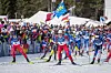 Anterselva, Italia 20260220. Sturla Holm Lægreid fra Norge, Vetle Sjåstad Christiansen fra Norge og Quentin Fillon Maillet fra Frankrike under 15 km fellestart for menn i skiskyting under vinter-OL i Milano Cortina 2026.Foto: Heiko Junge / NTB