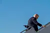 U.S. President Donald Trump boards Air Force One, after Israel and the U.S. launched strikes on Iran, at Palm Beach International Airport in West Palm Beach, Florida, U.S., March 1, 2026. REUTERS/Elizabeth Frantz