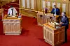 Oslo 20260326. Finansminister Jens Stoltenberg og Ine Eriksen Søreide på Stortingets torsdag, i forbindelse med debatten om drivstoffprisene.Foto: Terje Pedersen / NTB
